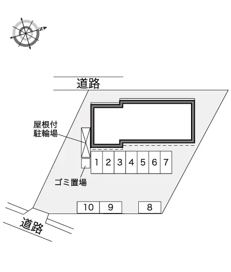 ★手数料０円★姫路市飾磨区妻鹿　月極駐車場（LP）